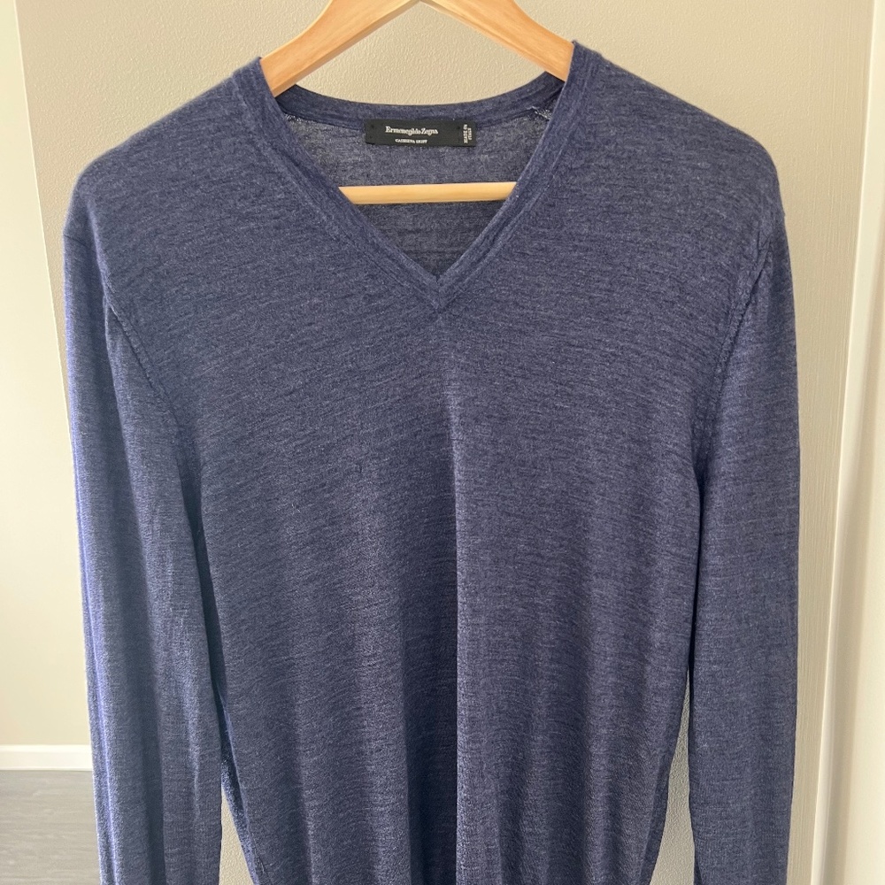 Zegna casheta cashmere-silk blend v-neck